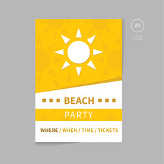 party brochure flyer template design a5 size