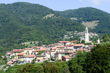 The village of Caneggio on Muggio valley