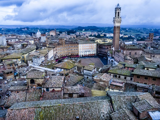 Obraz premium Palazzo Publico and Piazza del Campo in Siena ,Italy , historic