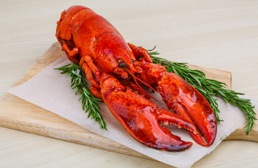 Boiled lobster