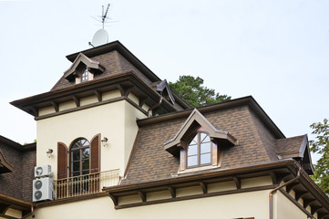 Roof of building in Jurmala. Latvia