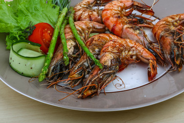 Grilled tiger prawn