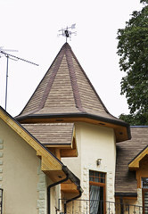 Roof of building in Jurmala. Latvia