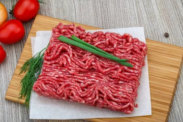 Fotobehang Raw minced meat © Andrei Starostin