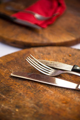 Table after the meal in a restaurant