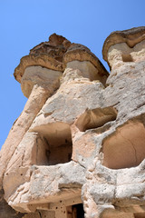 Fairy Chimneys in Love Valley,  Goreme National Park. Cappadocia, Turkey

