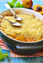 Peach crumble.