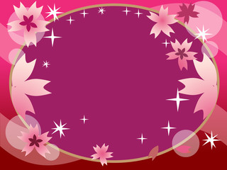 Obraz na płótnie Canvas 桜の円状枠
