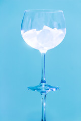 Glass of ice, gin