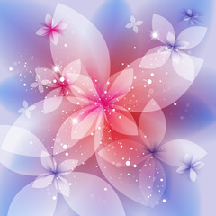 festive floral background, abstract illustration
