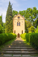 Stairs and chapel