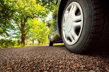 Car on asphalt road in summer © candy1812