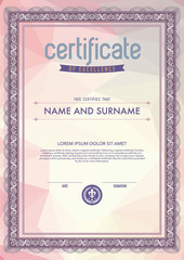 Vector certificate template.