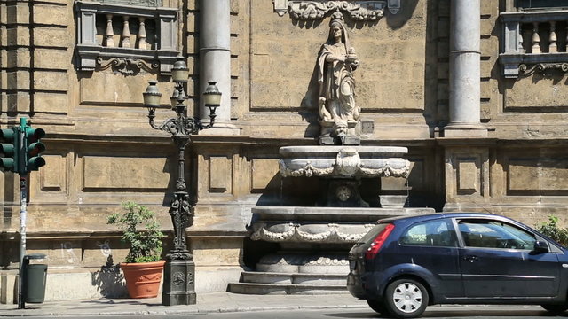 The Four Corners (Quattro Canti square) Palermo Sicily Italy
