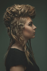 Fototapeta premium Stylish elegant lady's hairstyle