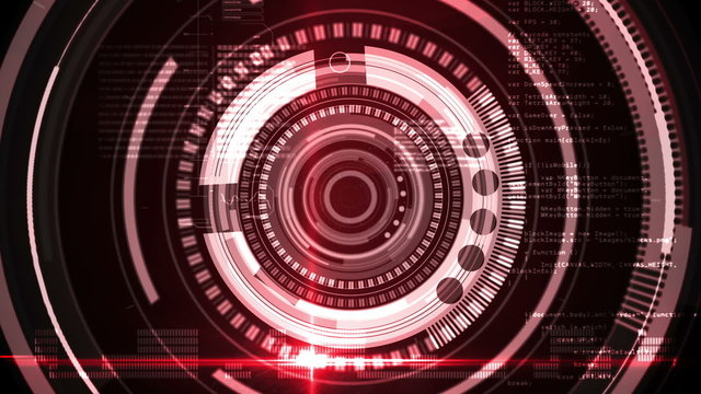 Dial interface in black and red