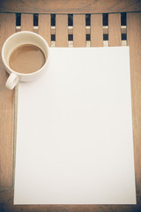 vintage paper for text with coffee