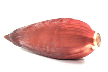 Banana blossom isolated on white

