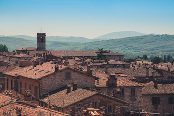 Obraz premium Old town view from above