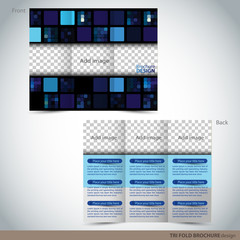 Tri Folder Brochure - Leaflet mock up. Can be used as concept for your graphic design