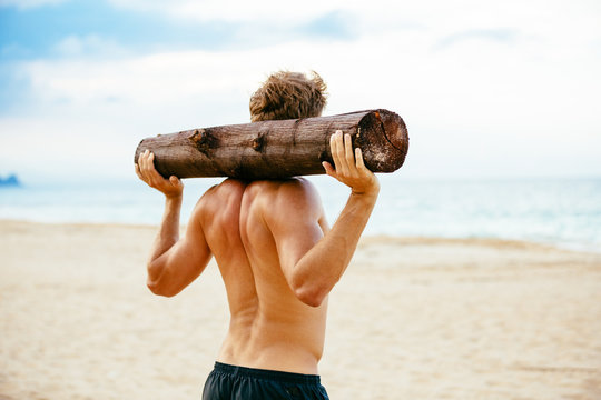 Male Athlete Exercising Outdoors