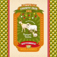 County fair vintage invitation card - 90432275