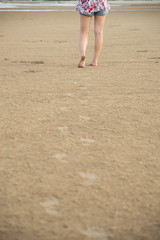 Footprints on the beach