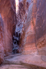 AZ-UT-Paria Canyon Vermillion Cliffs Wilderness-Buckskin Canyon- This is a dark, dank, narrow, spooky, but beautiful, slot canyon,