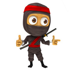 Ninja with give direction pose © makou