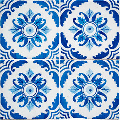 Traditional Portuguese glazed tiles