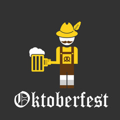 the icon with the man in the Bavarian hat - German with a mustac