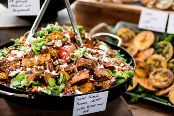 Sweet potato salad is ready to serve