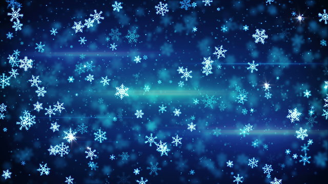 glow snowflakes falling seamless loop animation 4k (4096x2304)
