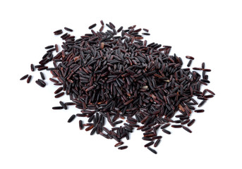 rice berry organice rice on white background