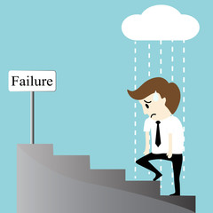 Depression bankruptcy unemployed sadness hopeless businessman