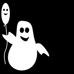 Funny Ghost Halloween smiley balloon