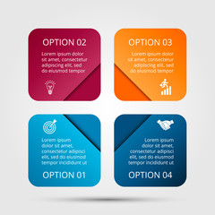 Vector square elements for infographic.