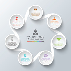 Vector circle element for infographic. 