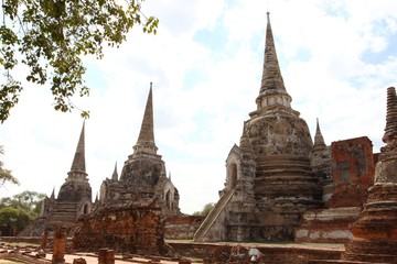Fototapeta premium Wat Phra Si Sanphet. Ayutthaya historical park, Thailand. 