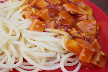 Spaghetti with sauce