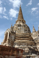 Fototapeta premium Wat Phra Si Sanphet. Ayutthaya historical park, Thailand. 