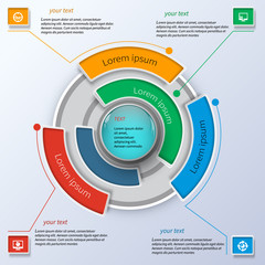 Round business infographics