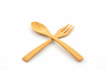 Wooden spoon and fork.