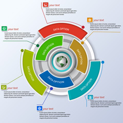 Round business infographics