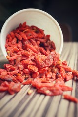 Red dried goji berries