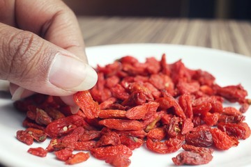 Red dried goji berries