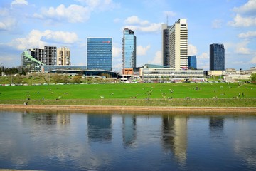 Spring in Vilnius city centre on April 28, 2015