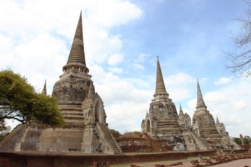 Fototapeta premium Wat Phra Si Sanphet. Ayutthaya historical park, Thailand
