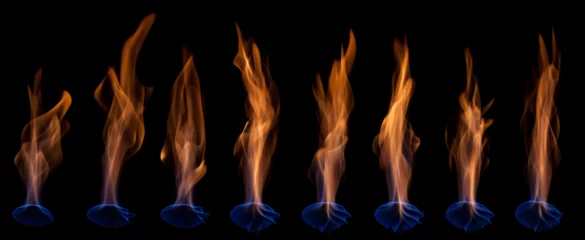 Papier Peint photo Lavable Flamme Flammes bleues