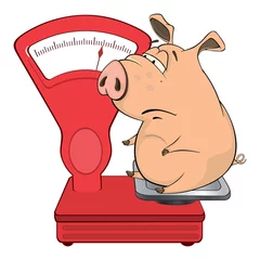 Fototapeten Babyzimmer A cute pig farm animal cartoon  © liusa